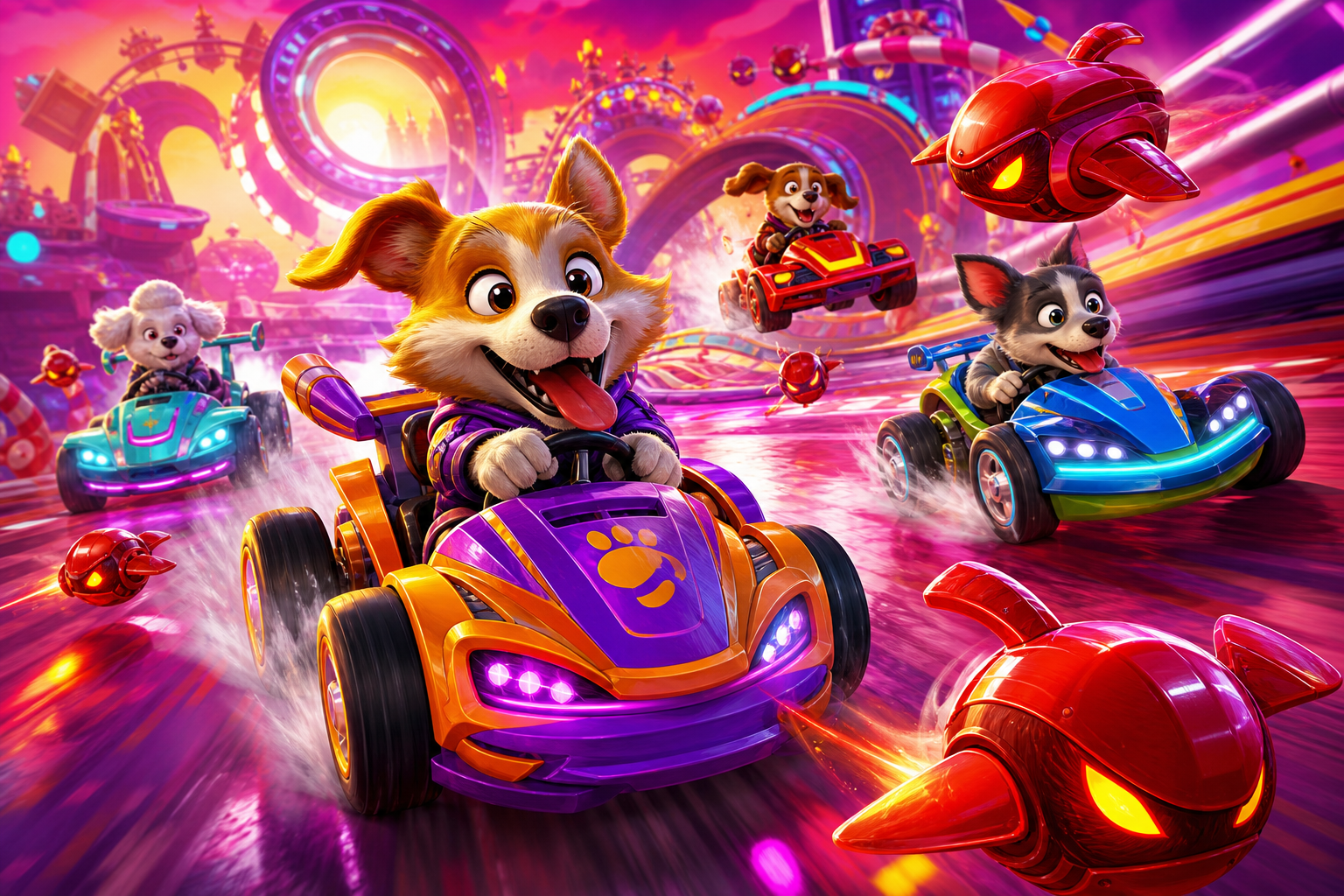 Dog Kart Racing