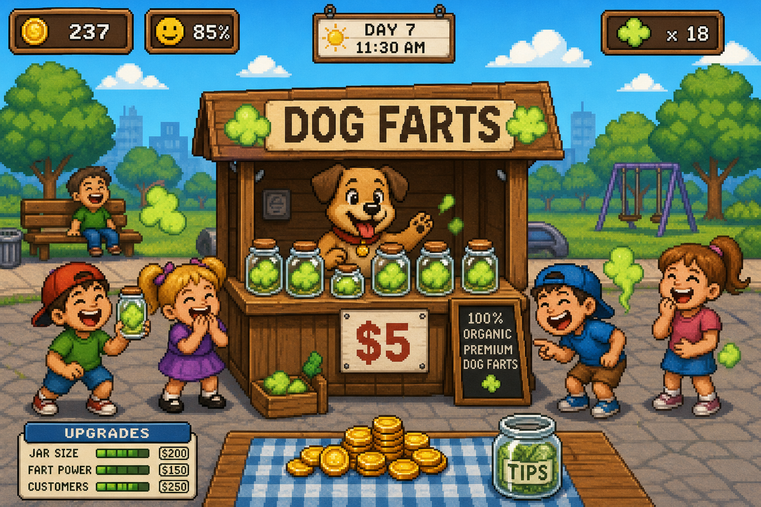 Dog Fart Jar Stand