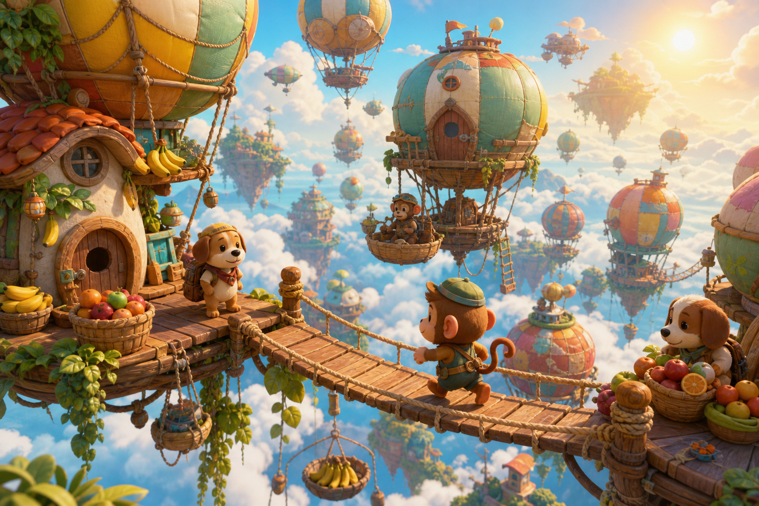 Hot Air Balloon Monkey Village